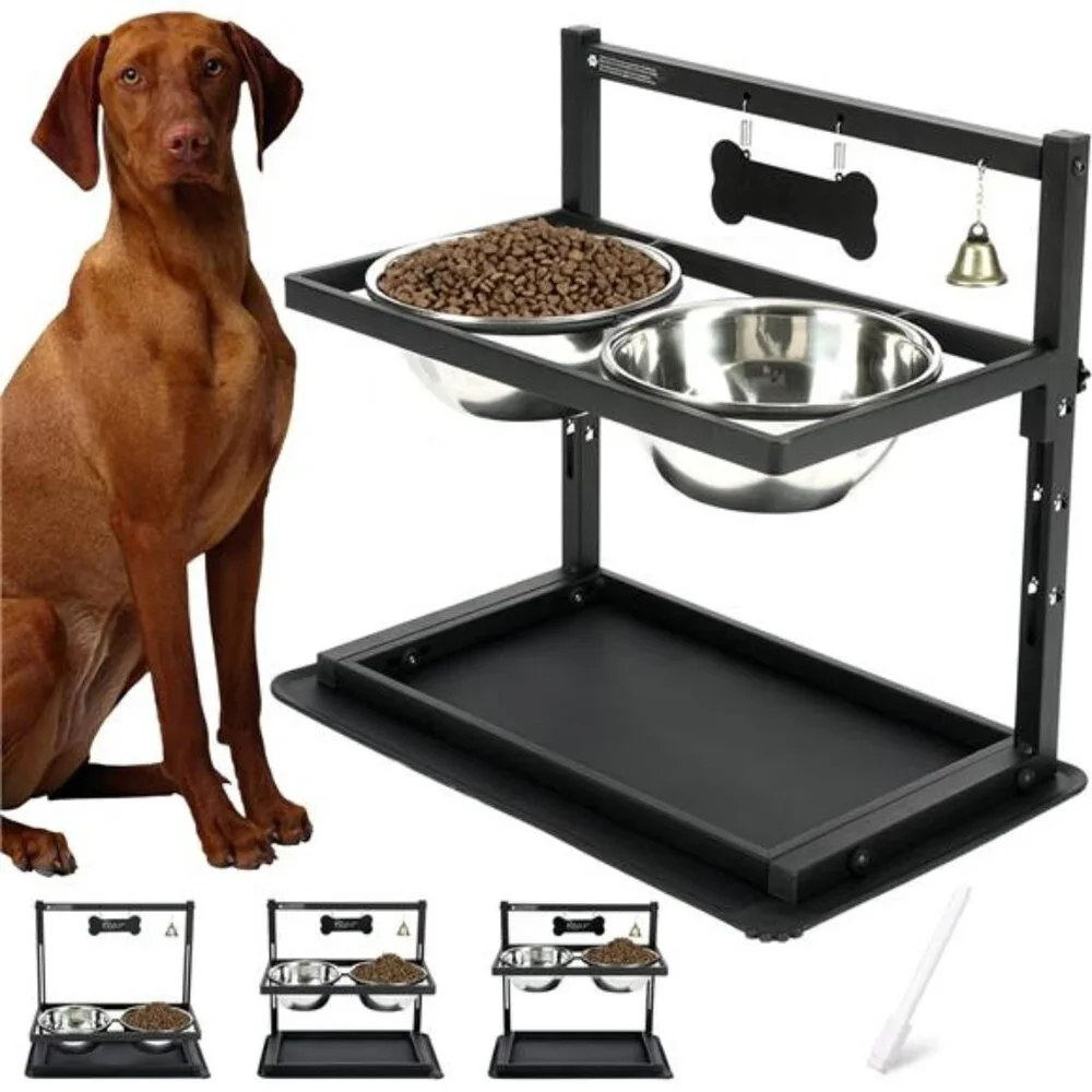 Elevated Dog Bowls,Raised Dog Bowl Stand for Large and Medium Dogs, Adjustable